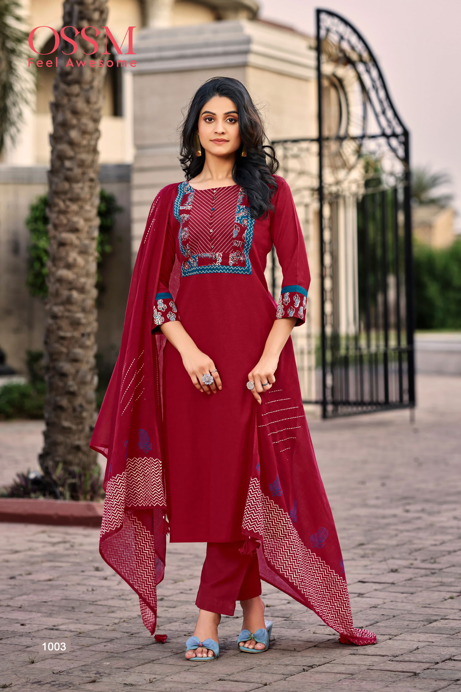 Mahek By Ossm Premium Cotton Kurti With Bottom Dupatta Wholesale Clothing Suppliers In India